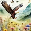 Butterflies And Eagle Diamond Painting