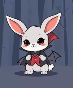 Cartoon Bunny Bat Diamond Painting