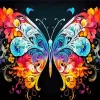 Colorful Abstract Butterfly Art Diamond Painting