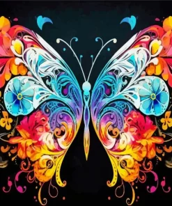 Colorful Abstract Butterfly Art Diamond Painting