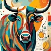 Colorful Abstract Bull Diamond Painting