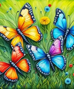 Colorful Butterflies Diamond Painting