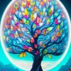 Colorful Butterfly Tree Art Diamond Painting