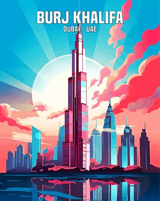 Dubai burj khalifa Diamond Paintings Dubai Burj Khalifa Diamond Painting