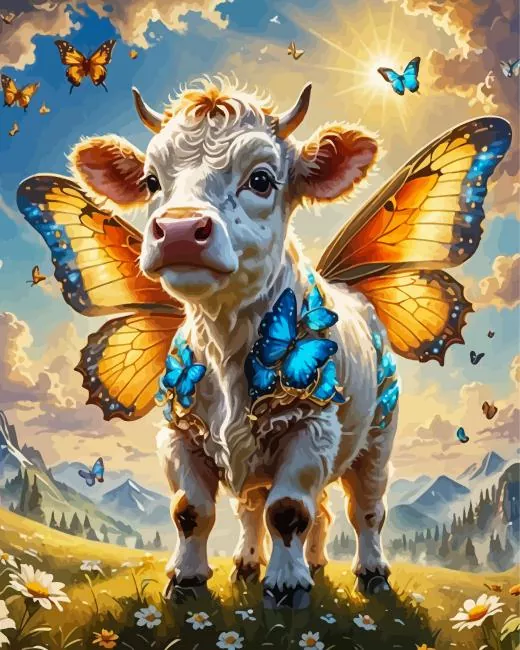 Fantasy butterfly cow Diamond Dotz Fantasy Butterfly Cow Diamond Painting