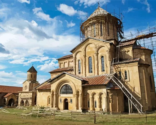 Gelati Monastery art Diamond By Numbers Gelati Monastery Art Diamond Painting