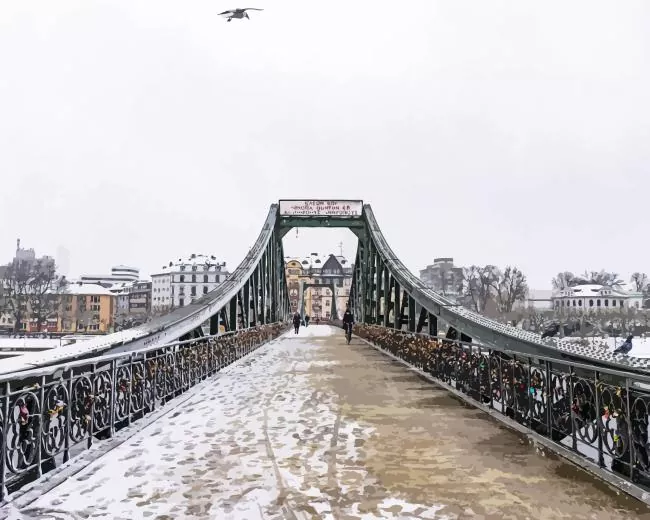 Iron Footbridge Frankfurt Diamond Paints Iron Footbridge Frankfurt Diamond Painting