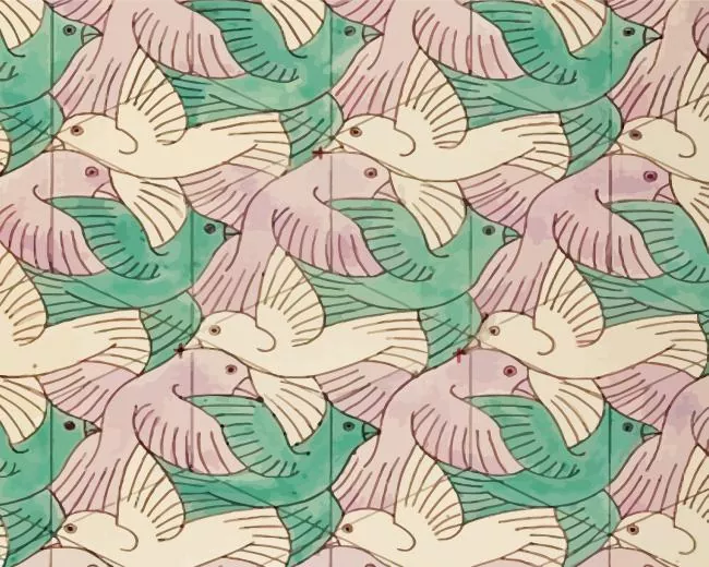 Maurits Cornelis Escher birds Diamond Dotz Maurits Cornelis Escher Birds Diamond Painting