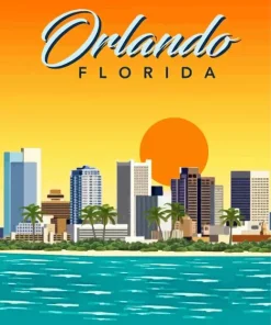 Orlando Florida Poster Diamond Painting