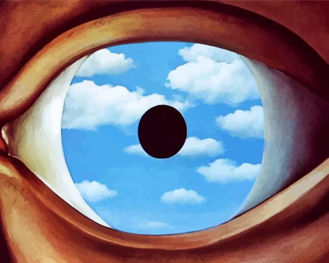 The false mirror by magritte Diamond Paintings The False Mirror By Magritte Diamond Painting
