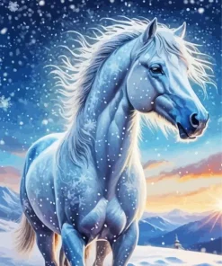 Aesthetic Friesian Albino Diamond Painting