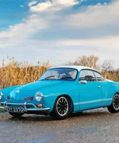 Blue Volkswagen Karmann Ghia Diamond Painting