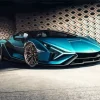 Blue Lamborghini Sian Diamond Painting
