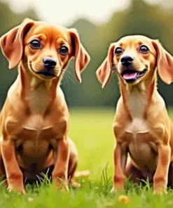 Brown Chiweenie Dogs Diamond Painting