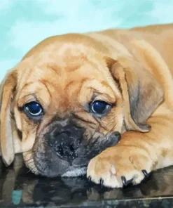 Bull Puggle Diamond Painting