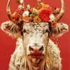 Bull with Flower Crown Diamond Painting