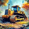 Bulldozer Art Diamond Painting