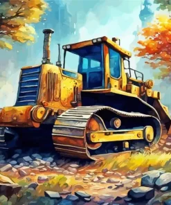 Bulldozer Art Diamond Painting