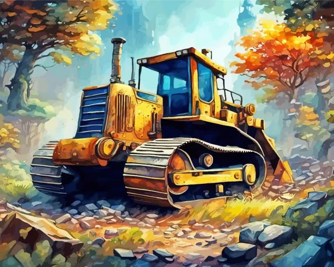 bulldozer art Diamond Paints Bulldozer Art Diamond Painting