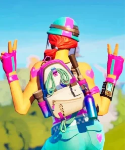 Bullseye Pixel Heart Fortnite Diamond Painting