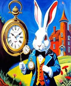 Bunny Alice In Wonderland Diamond Painting