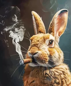 Bunny Smoking Diamond Painting