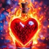 Burning Heart Diamond Painting