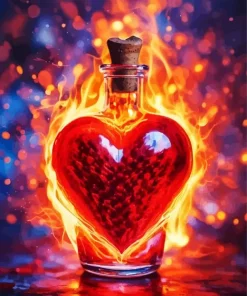 Burning Heart Diamond Painting