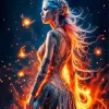 Burning Woman Diamond Painting
