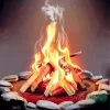 Burning Wood Diamond Painting