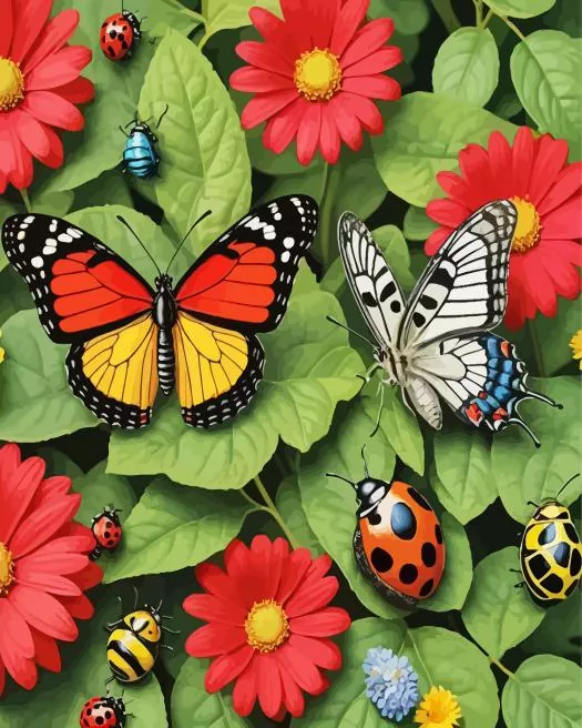 butterflies and ladybugs Diamond Paintings Butterflies And Ladybugs Diamond Painting