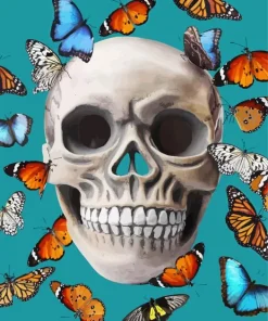 Butterflies And Skull Diamond Painting