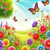 Butterflies Landscape Diamond Painting