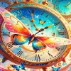 Butterfly Clock Diamond Painting