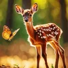 Butterfly Deer Diamond Painting