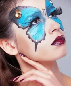 Butterfly Drawing On Face Art Diamond Painting