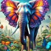 Butterfly Elephant Diamond Painting