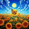 Butterfly In A Field Diamond Painting