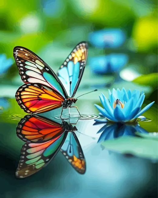 butterfly reflection Diamond Dotz Butterfly Reflection Diamond Painting
