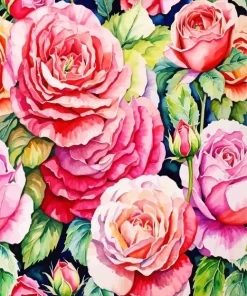 Cabbage Roses Diamond Painting