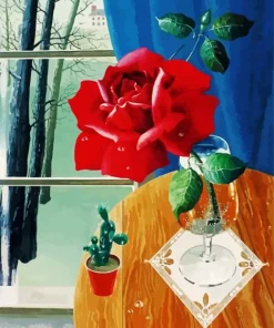 Cactus And Rose Diamond Painting