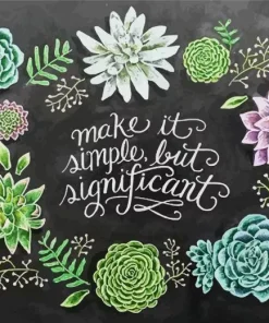 Cactus Chalk Art Diamond Painting