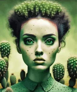 Cactus Girl Diamond Painting