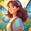 Cartoon Butterfly Girl Diamond Painting