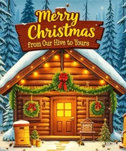 Christmas Cabin In The Woods Diamond Painting