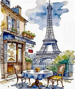 Coffee In Paris Diamond Painting