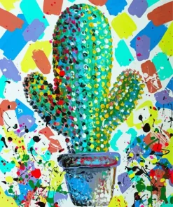Colorful Cactus Art Diamond Painting