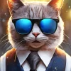 Cool Gentleman Cat Diamond Painting