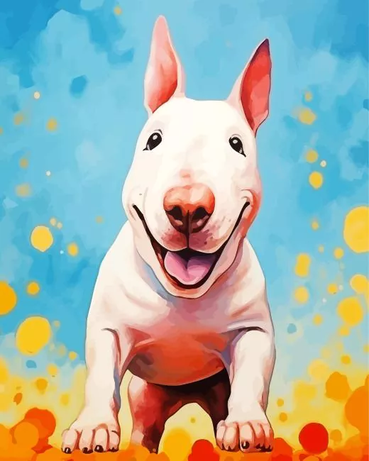 cute bull terrier Diamond Paintings Cute Bull Terrier Diamond Painting