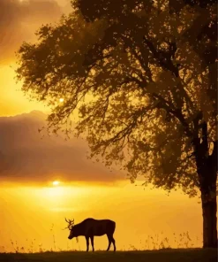 Deer Silhouette Diamond Painting